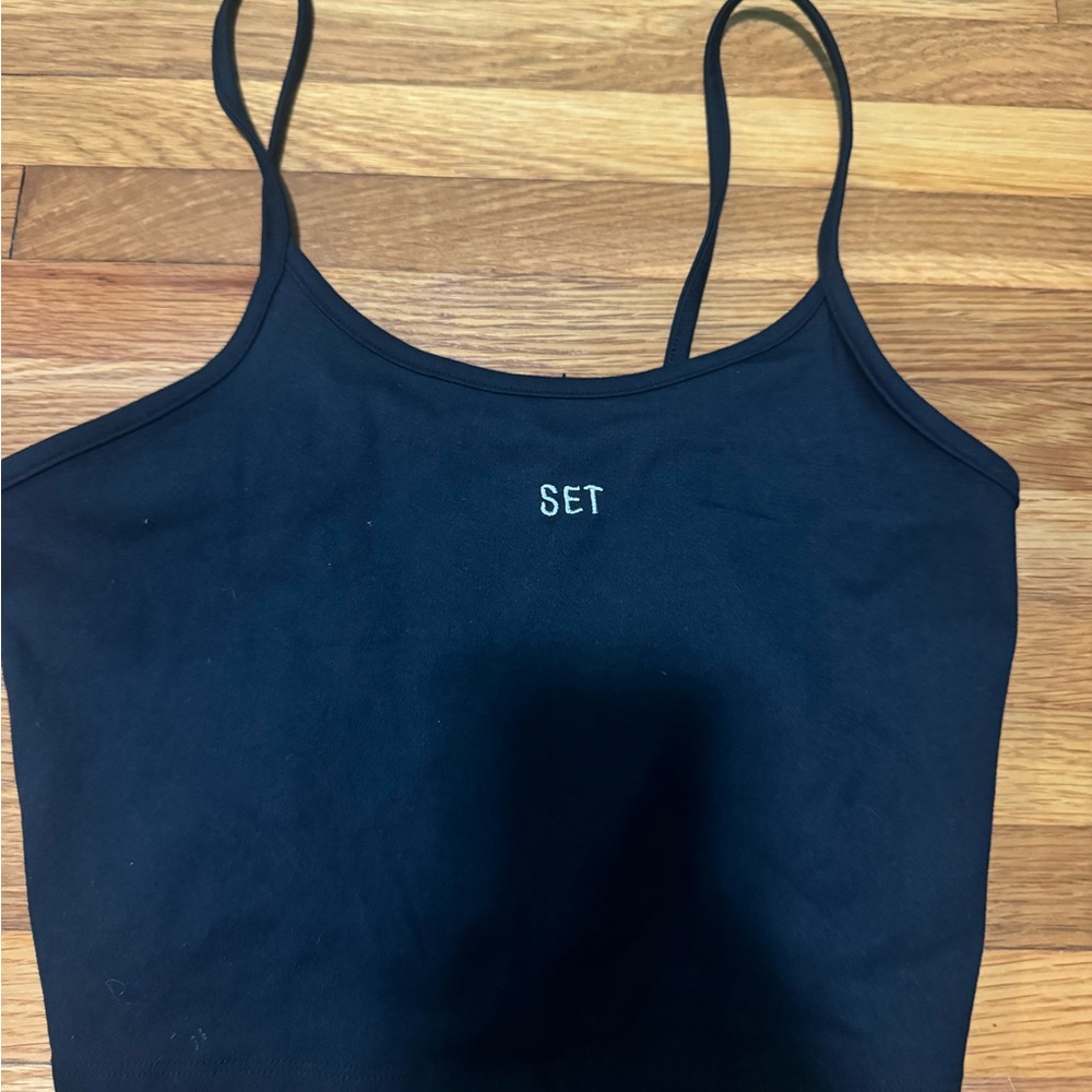 Set Active Black Spaghetti Strap Top - image 1